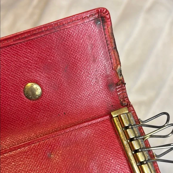 Authentic Louis Vuitton Cherry Red Epi Key Holder Wallet - Picture 10 of 13